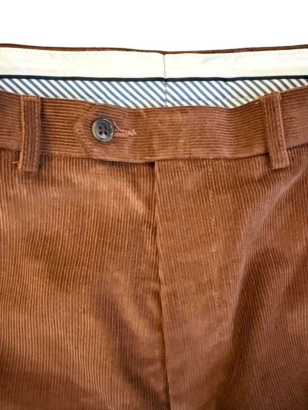 Lauren Ralph Lauren Chestnut Brown Corduroy Flat Front Trouser Pants 38x32 - Picture 6 of 14